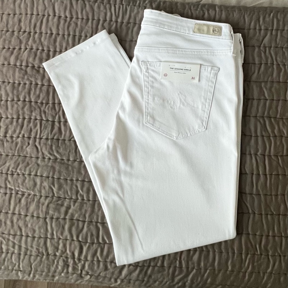 AG Women's The Ankle Legging - Super Skinny Ankle  Jeans in White